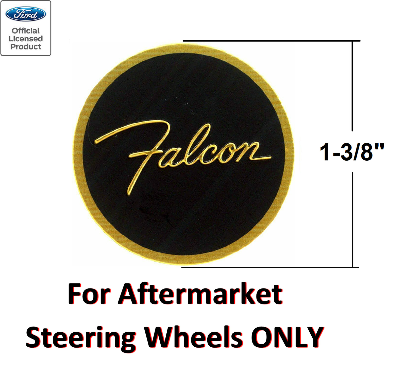 Ford Falcon Steering Wheel Horn Button Insert Decal - 1 3/8