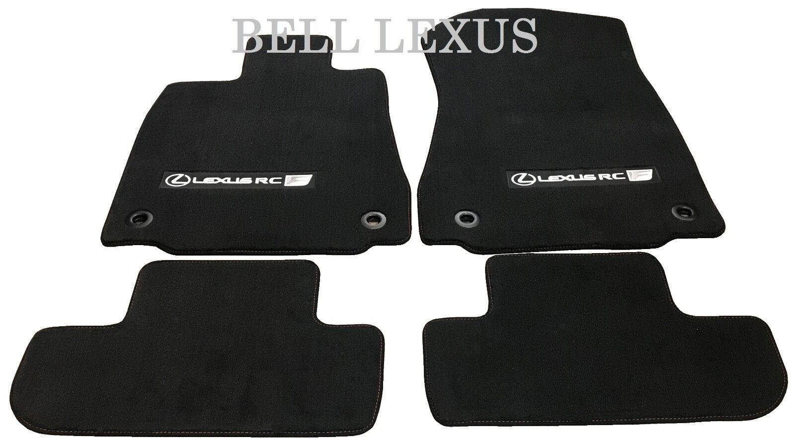 NEW LEXUS OEM FACTORY FLOOR MAT SET 2015-2019 RC-F RWD BLACK WITH RED STITCHING