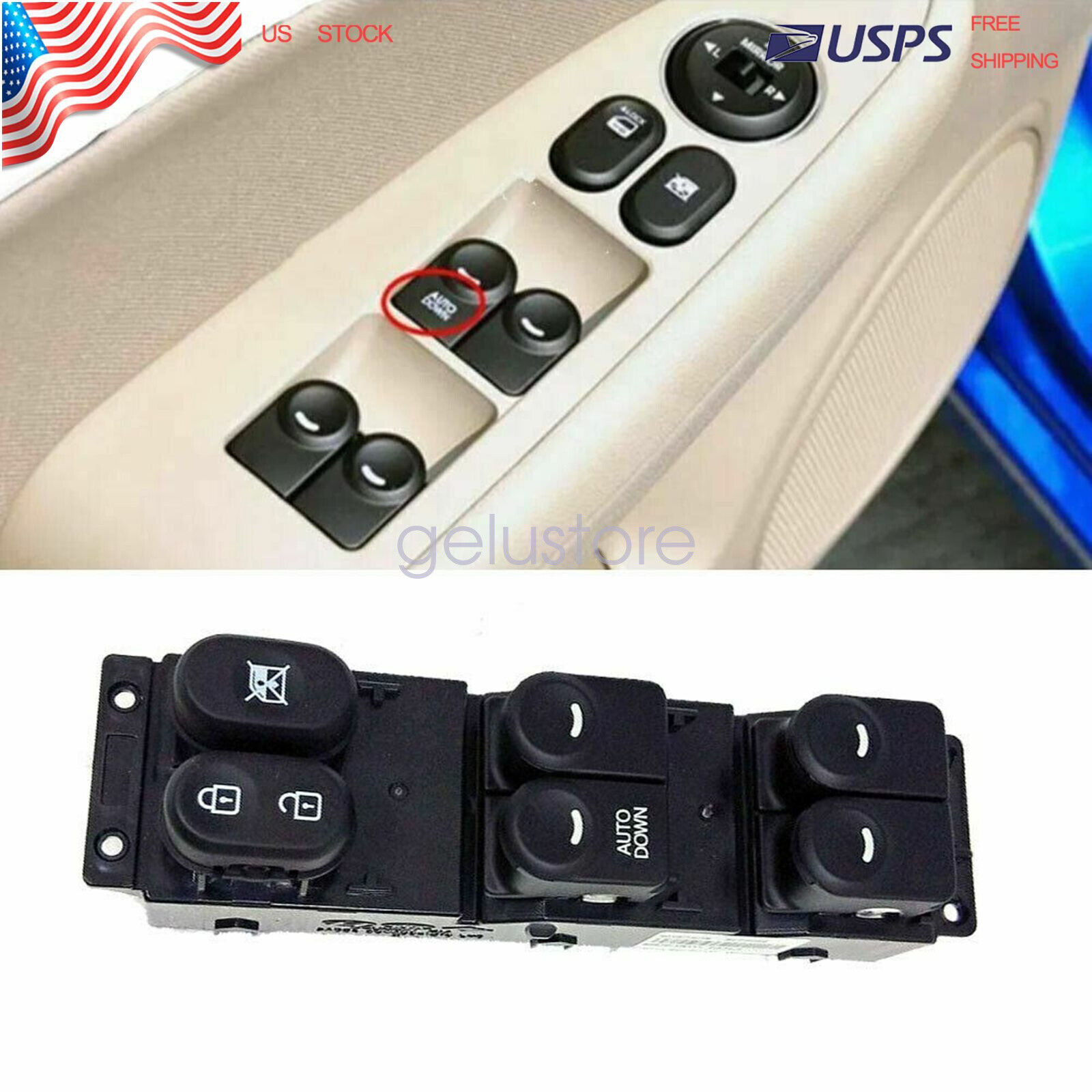2011-2017 For Hyundai Accent Driver Door Master Power Window Switch Replacement