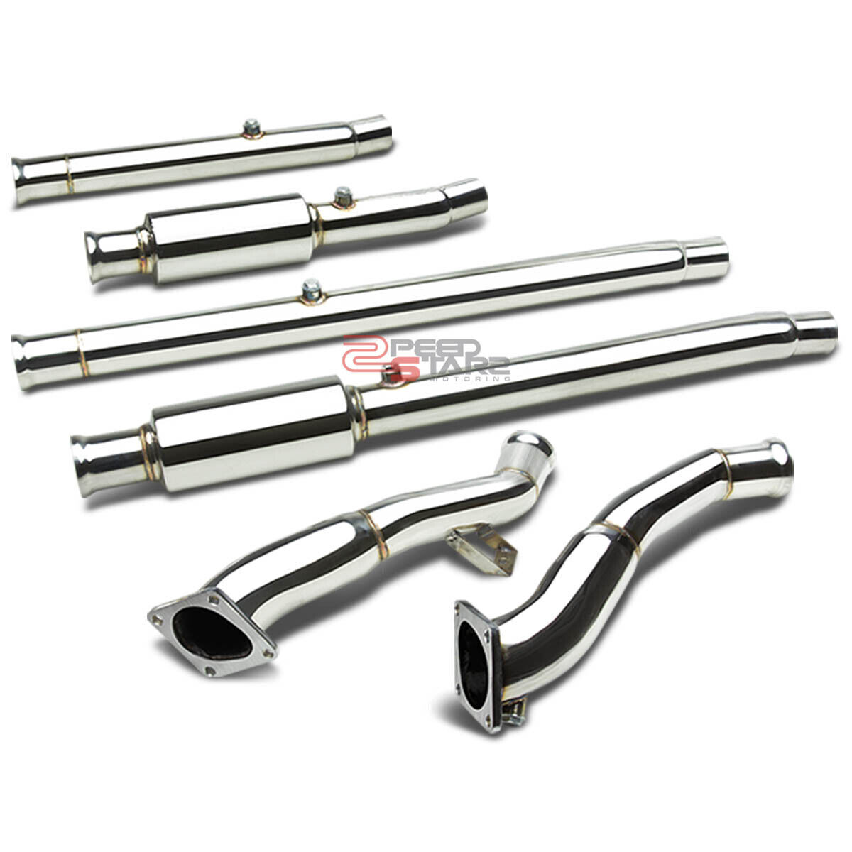 AUDI S4 B5/A6 C5 QUATTRO 2.7L TURBO STAINLESS CHROME DOWNPIPE+GASKET+BOLTS+CLAMP