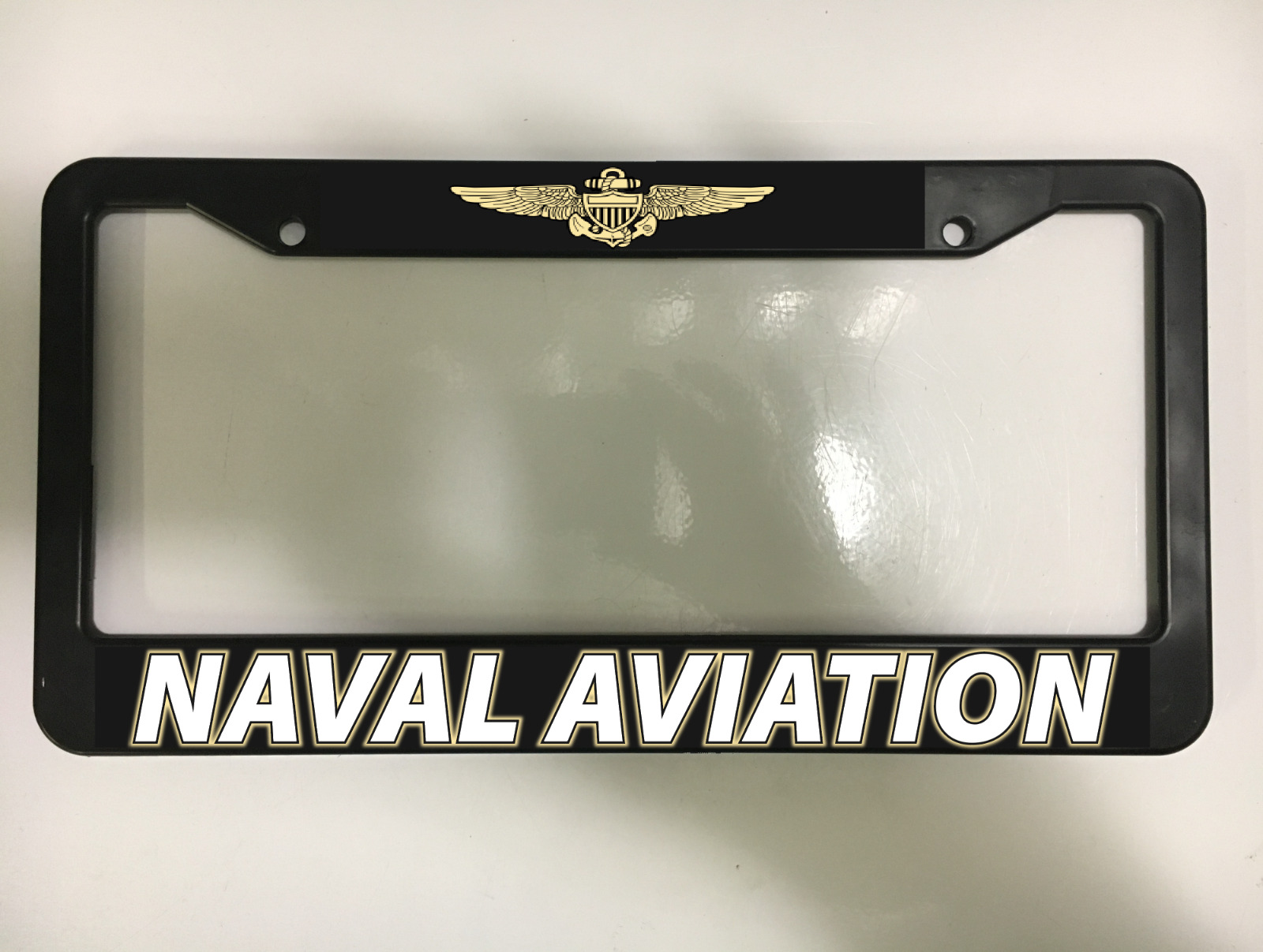 NAVAL AVIATION US pilot MARINE COAST GUARD Navy Black License Plate Frame NEW