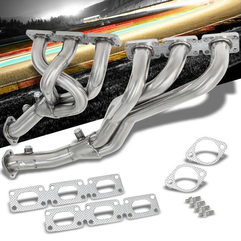 Manzo Metallic Stainless Steel Exhaust Header For 99-00 BMW 323i/328i/96-00 528i