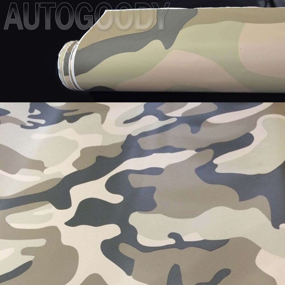 Army Camo Camouflage Desert Vinyl Film Wrap Sticker Bubble Free Air Release