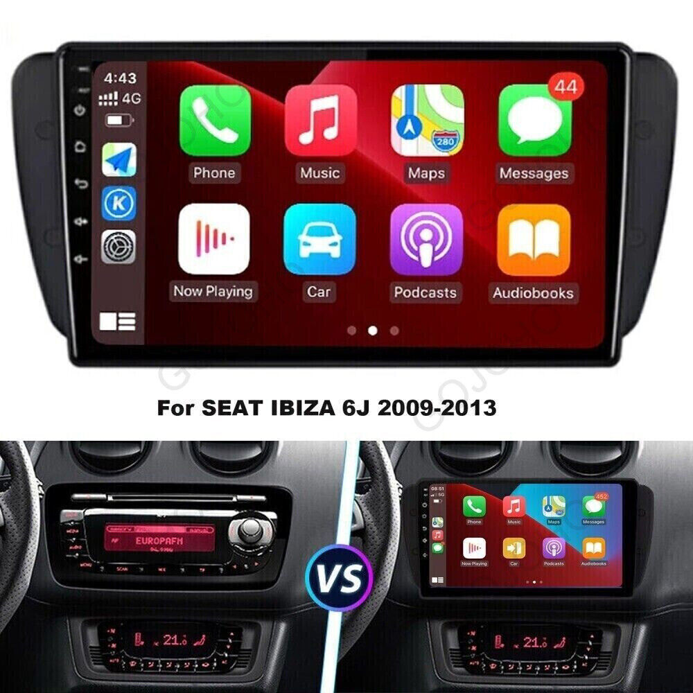 Android 12 For Seat Ibiza 2009-2013 Car Stereo Radio GPS Navi CarPlay WiFi BT