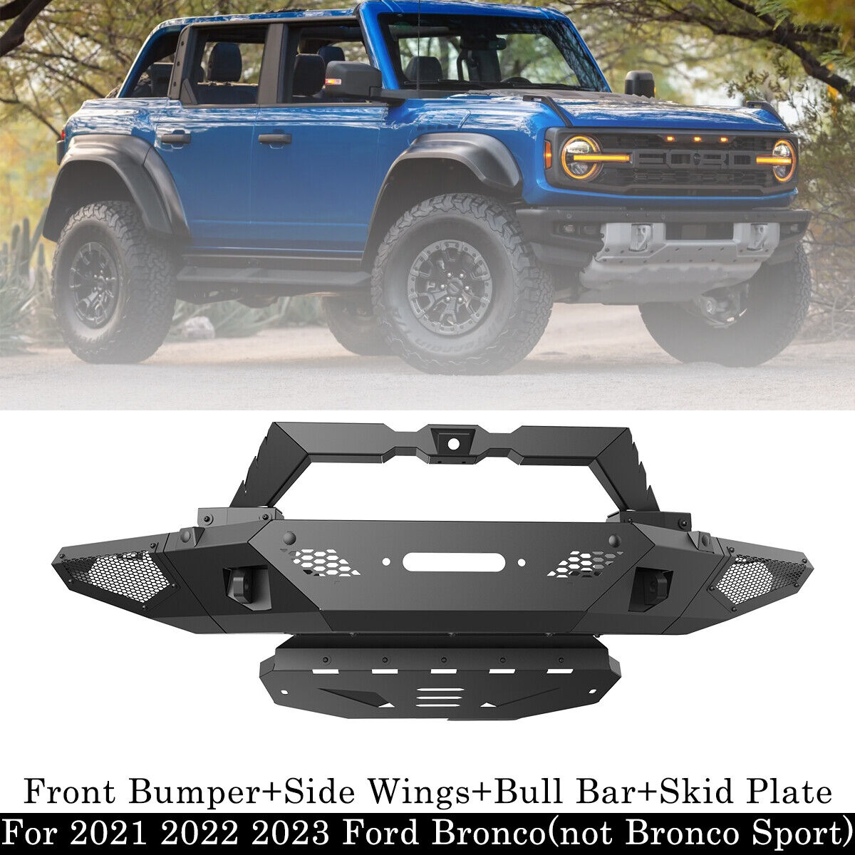 Ford Bronco Front Bumper For 2021 2022 2023 2024 Ford Bronco Replacement Kits 