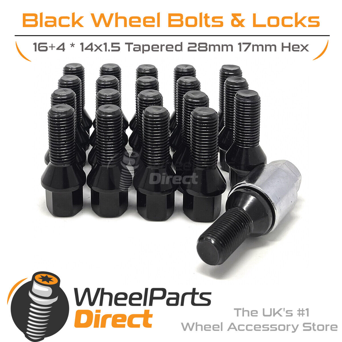 Wheel Bolts & Locks (16+4) for VW Golf R32 [Mk4] 02-04 on Aftermarket Wheels