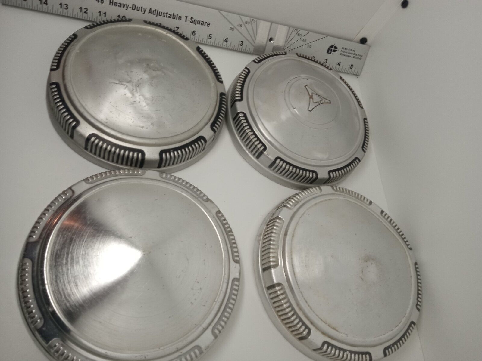 1968-1973 MOPAR DODGE CHRYSLER PLYMOUTH CHARGER HUBCAPS SET OF (4) DOGDISH CAPS 