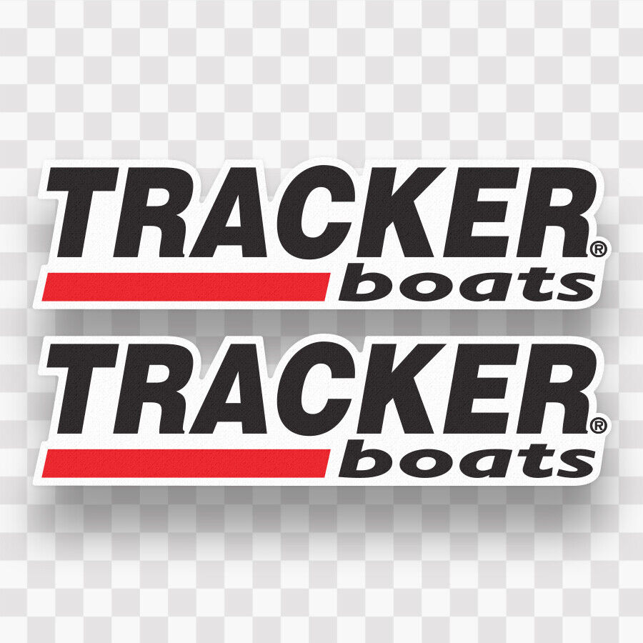 (2) Tracker Boats sticker decal vinyl Graphic Watercraft Bass Fishing PREMIUM