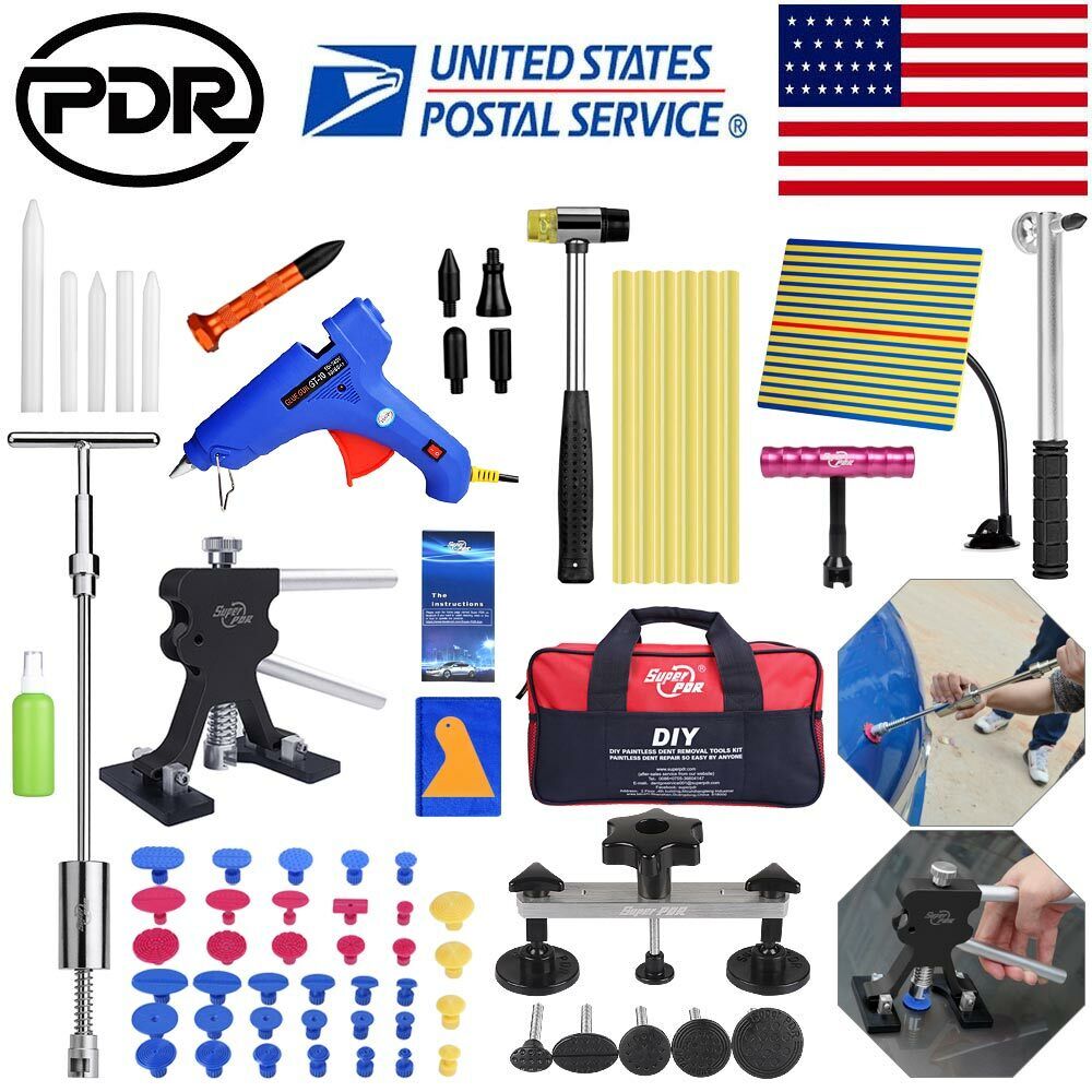68× Paintless Hail Repair Dent Puller Lifter PDR Tools Car Damage Removal Kits