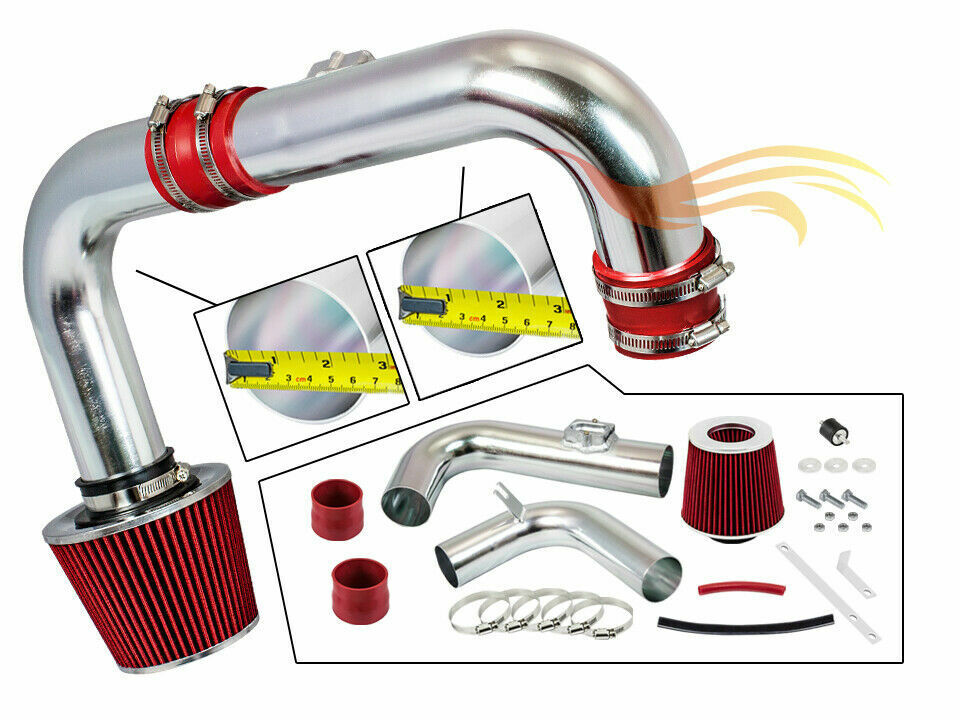 BCP RED 11-15 Chevy Cruze 1.4L DOHC Turbo Cold Air Intake System +Filter