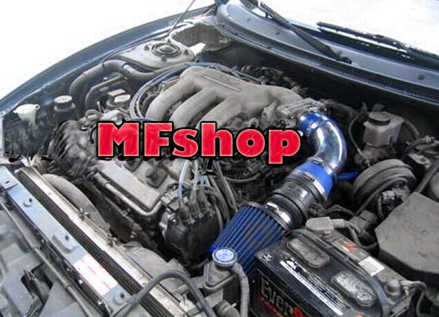 BLUE 1993-1997 Ford Probe GT Mazda MX6 626 2.5L V6 Air Intake Kit + Filter