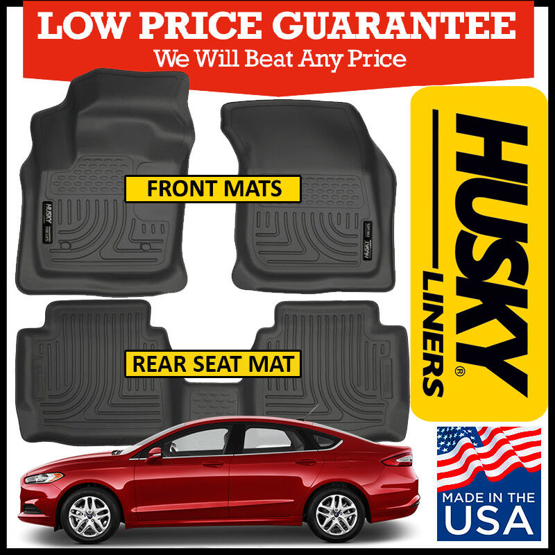 Husky Liners Weatherbeater 2013-2016 Fusion / MKZ Front & Rear Floor Mats BLACK