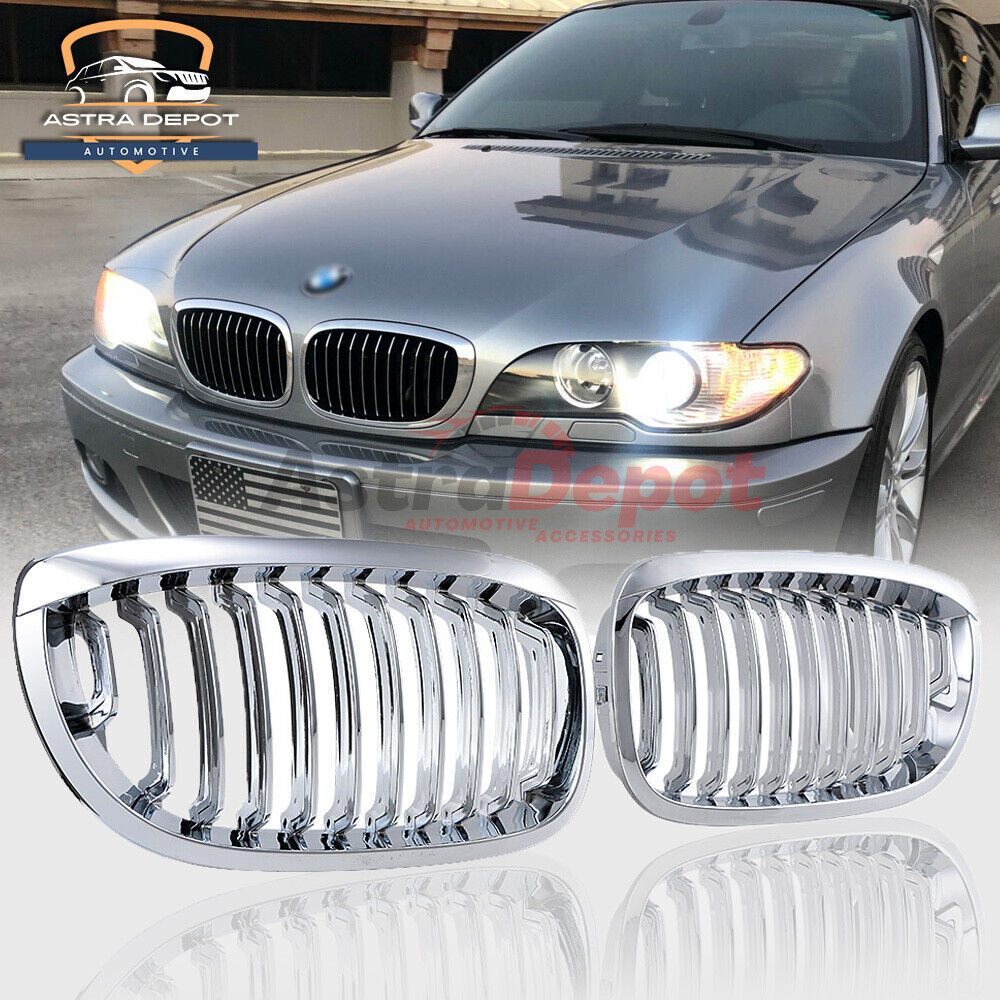 2X Chrome Front Kidney Grill for BMW E46 330Ci 325Ci Coupe 2 Door LCI 2003-2006