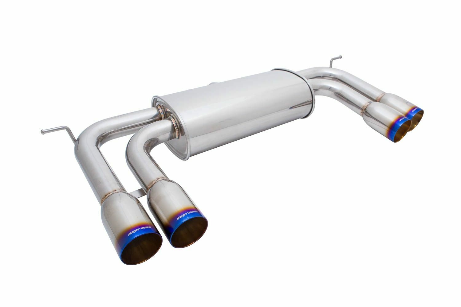 Megan Racing Burnt Rolled Tips Supremo Axle-Back Exhaust For BMW X6 M 10 - 14