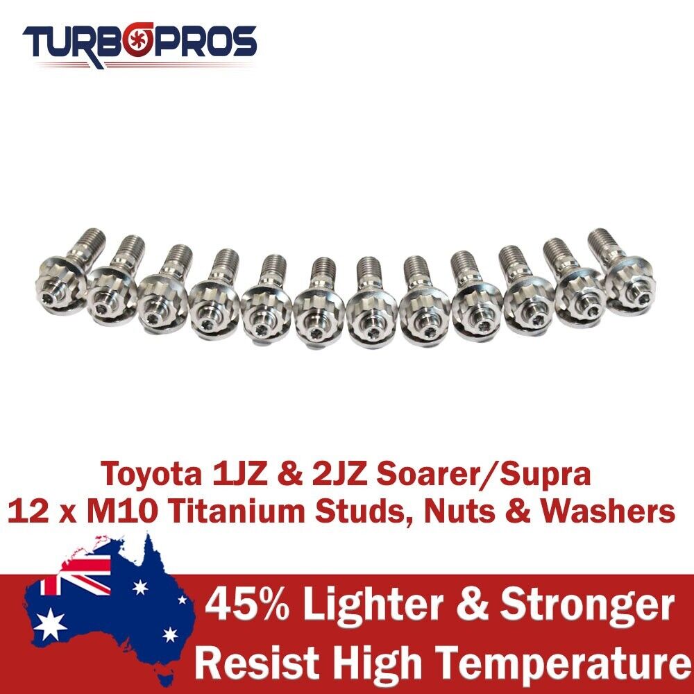 Titanium Exhaust Manifold Stud Kit For Toyota Soarer/Supra 1JZ, 2JZ, 1FZ Series