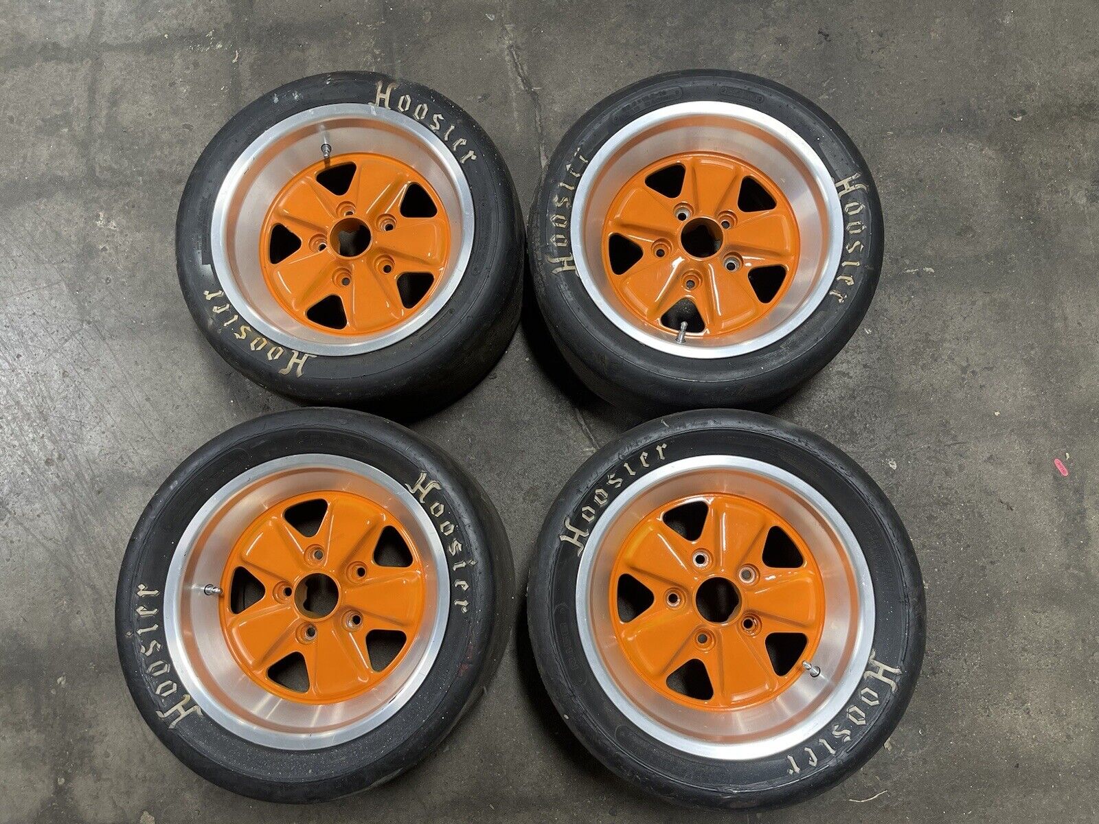 Porsche Fuchs Style Wheels 16x9 Et15  4 Wheels Gulf Orange