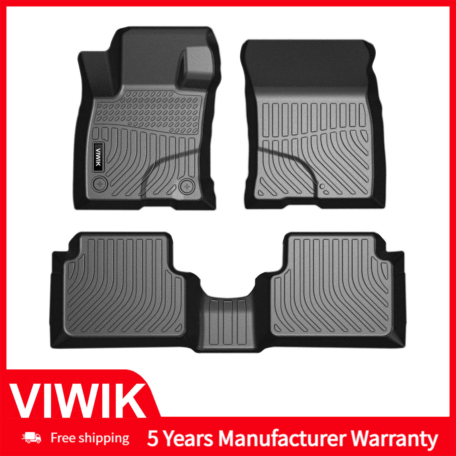 3D Floor Mats Liner for 2022 2023 2024 Ford Maverick Crew Cab All Weather Rubber