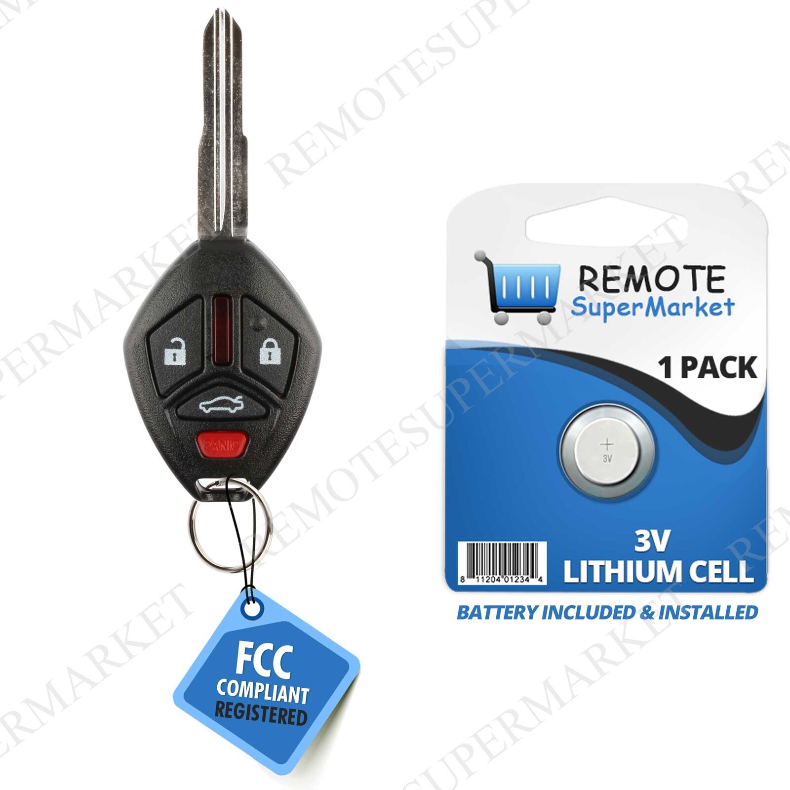 Replacement for 2007-2012 Mitsubishi Galant Eclipse Remote Car Wide Key Fob
