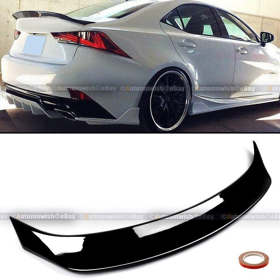FOR 2014-2020 LEXUS IS200t IS300 IS350 AR STYLE GLOSSY BLACK TRUNK SPOILER WING