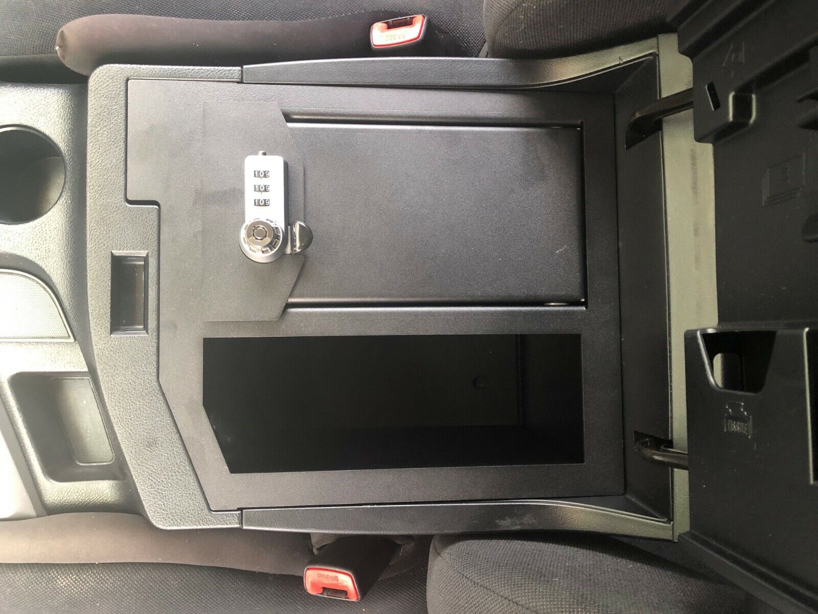 07-13 Toyota Tundra OEM Center Console Safe Gun Storage w/ Tray 00016