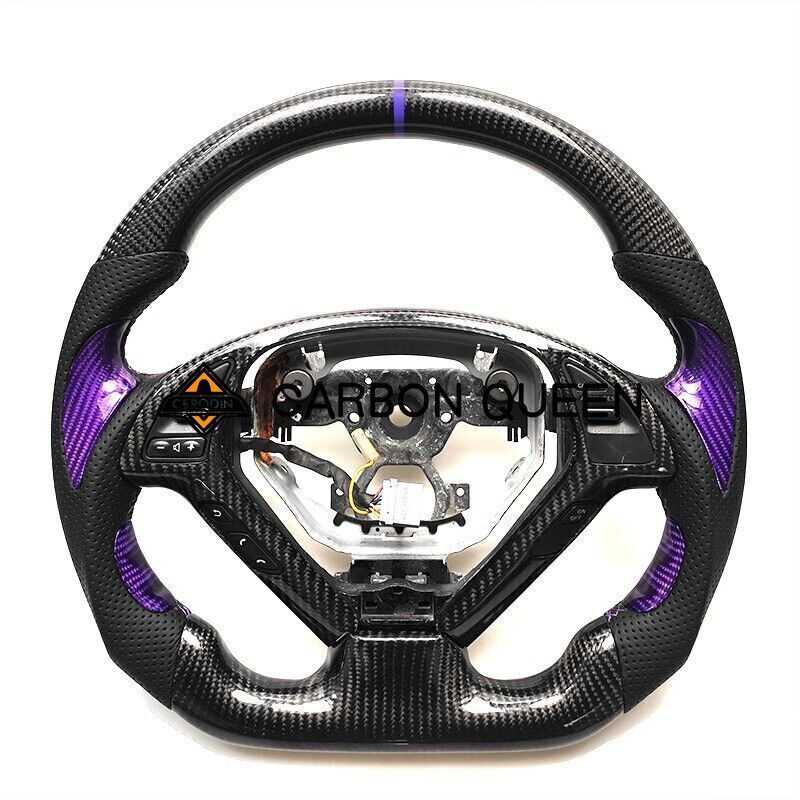 PURPLE CARBON FIBER Steering Wheel FOR INFINITI g37g25 G37X W/ CARBON THUMBGRIPS