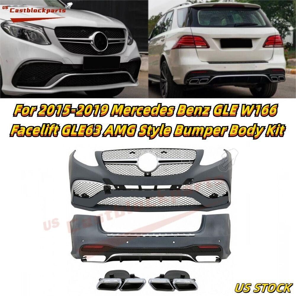 For 2015-2019 Mercedes Benz GLE W166 Facelift GLE63 AMG Style Bumper Body Kit