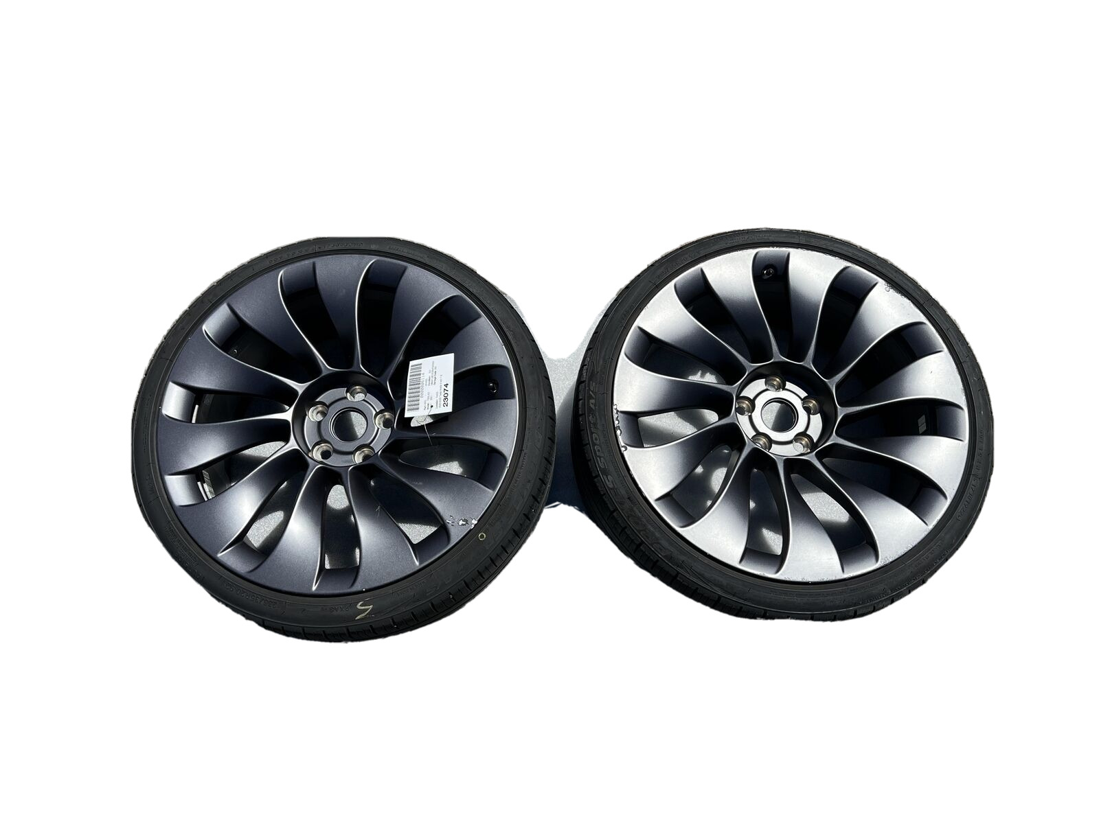 2020-2023 Tesla Model 3 M3 Pair of 2 Wheel Rim Tires 20x9.0 Black 1044267-00-A