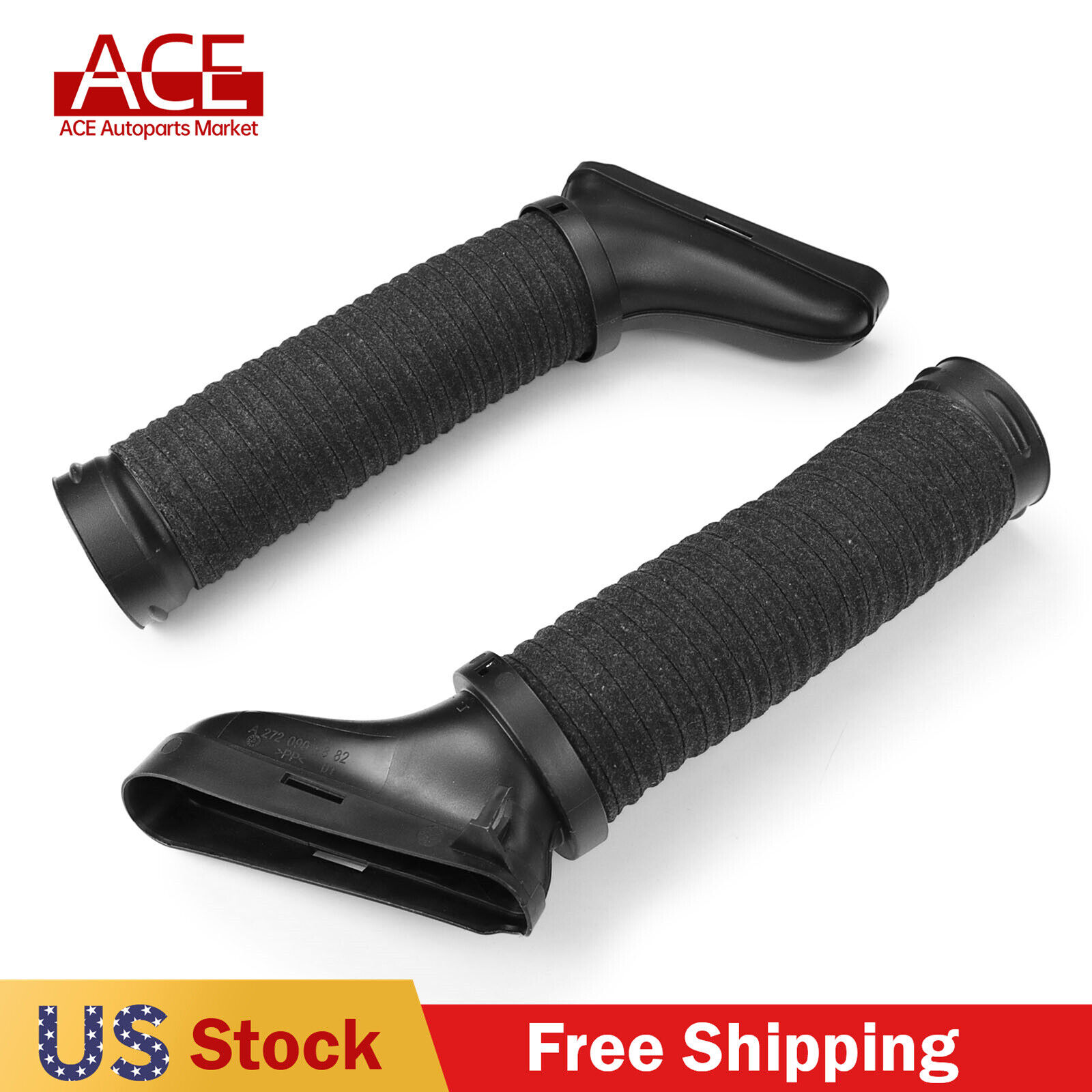 Pair Left & Right Air Intake Duct Hose For Mercedes Benz GLK350 3.5L 2010-2012