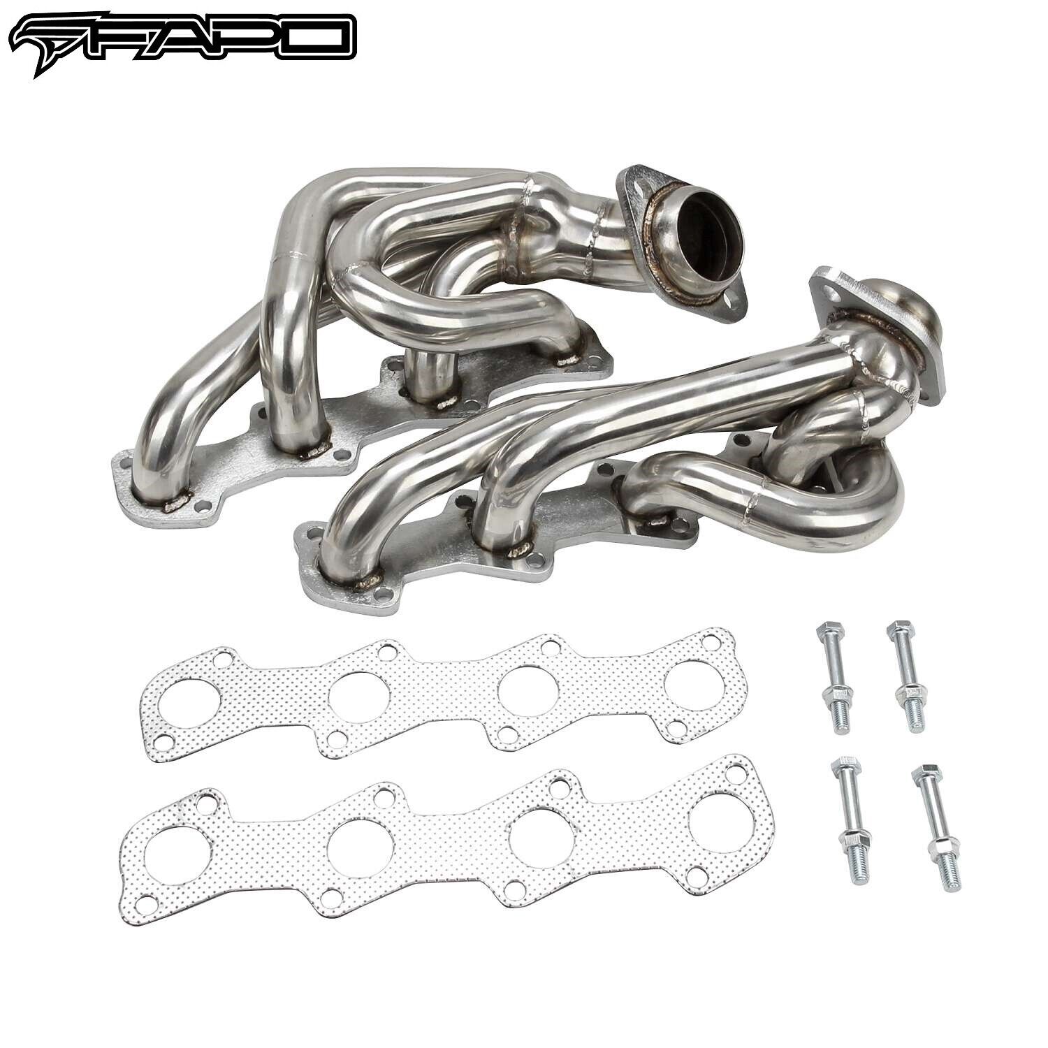 FAPO Shorty Headers for 97-03 Ford F150 XL XLT FX4 King Ranch Lariat 5.4L 330 V8