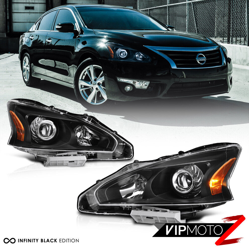For 13-15 Nissan Altima {FACTORY STYLE} Black Projector Headlight Lamp Assembly