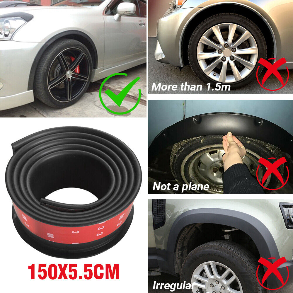 Universal Car Wheel Fender Extension Rubber Moulding Flare Trim Protector For GM