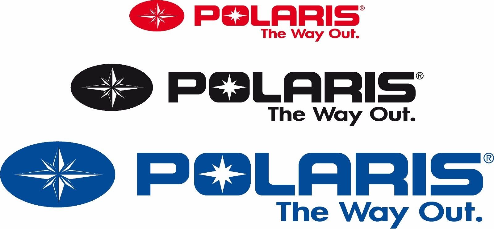 Polaris Logo Cut / THE WAY OUT / Vinyl Vehicle ATV Trailer Graphics Sticker 