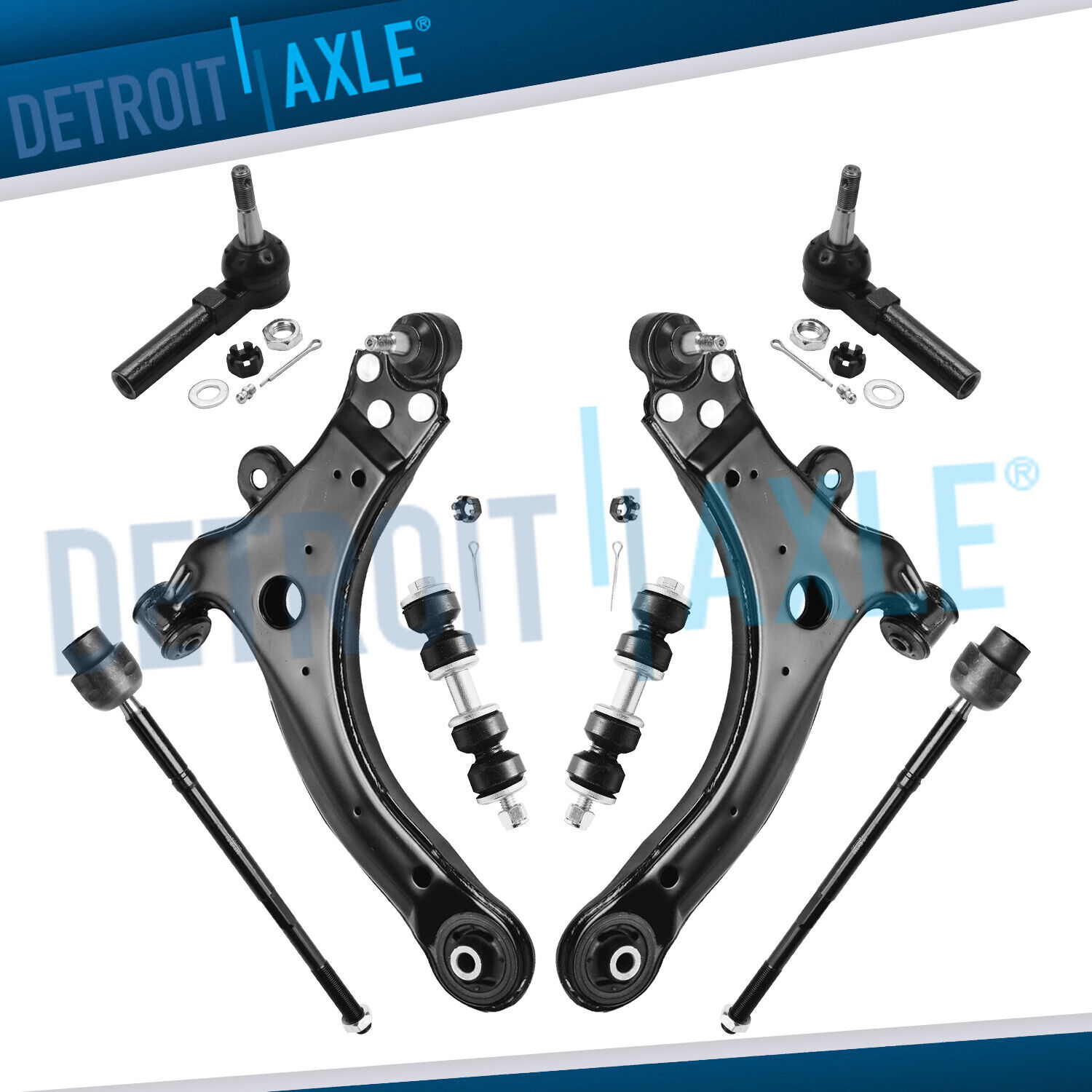 Front Control Arms + Tie Rods Sway Bars for Impala Monte Carlo Buick & Lacrosse