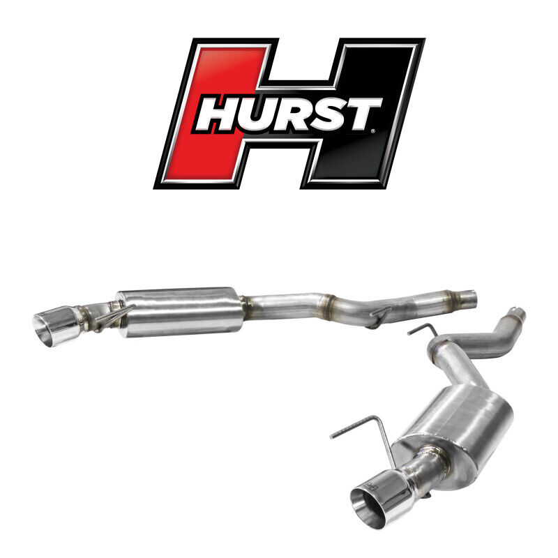 Hurst 6350027 Stainless Steel Axle-Back Dual Exhaust System for Mustang 2.3/3.7L