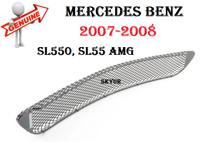 MERCEDES 07-08 R230 SL550 SL55 AMG Front Bumper Cover Center AMG Mesh Grill NEW