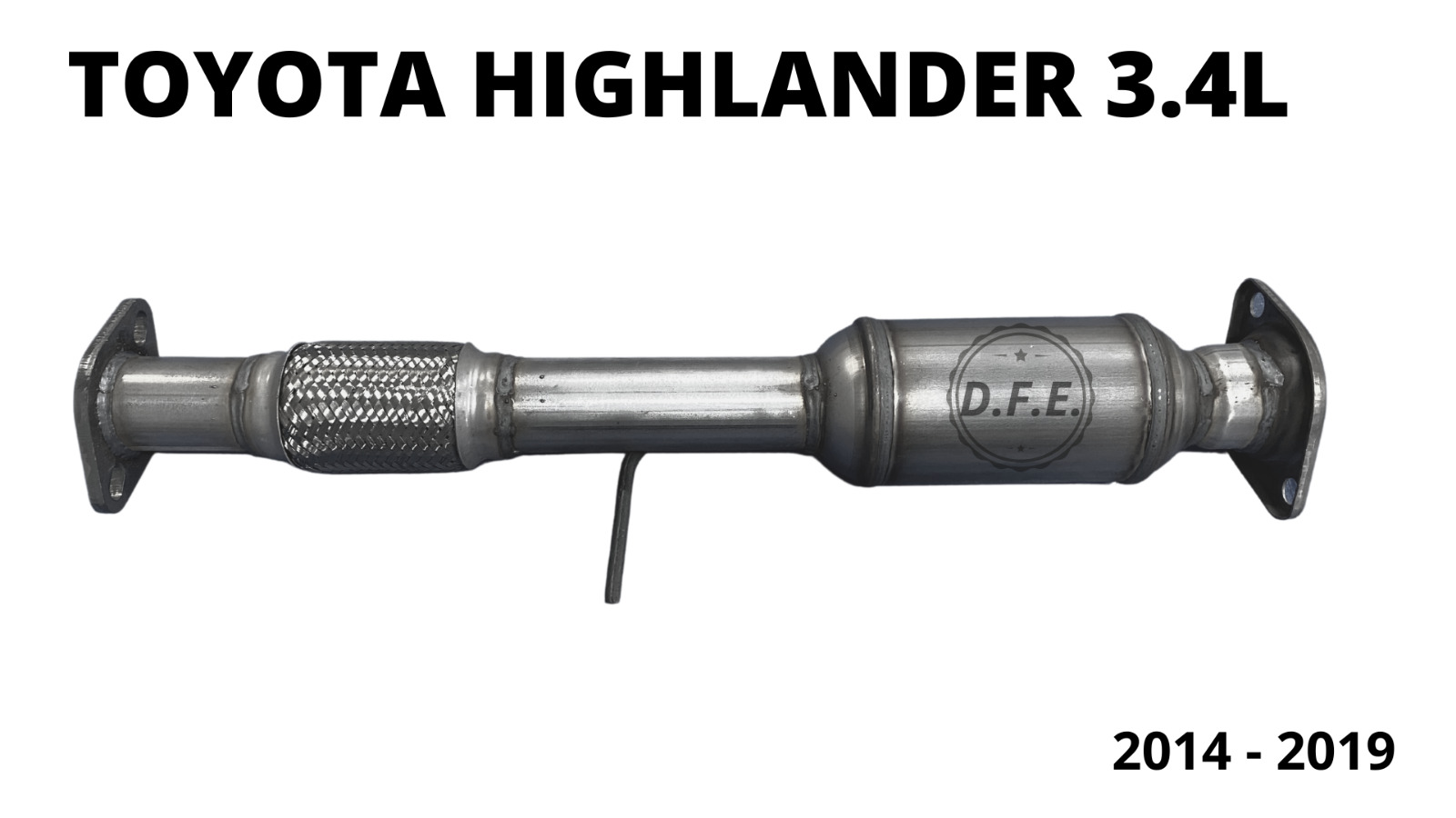 Toyota Highlander 3.5L Rear Exhaust Flex Pipe & Catalytic Converter 2014-2019