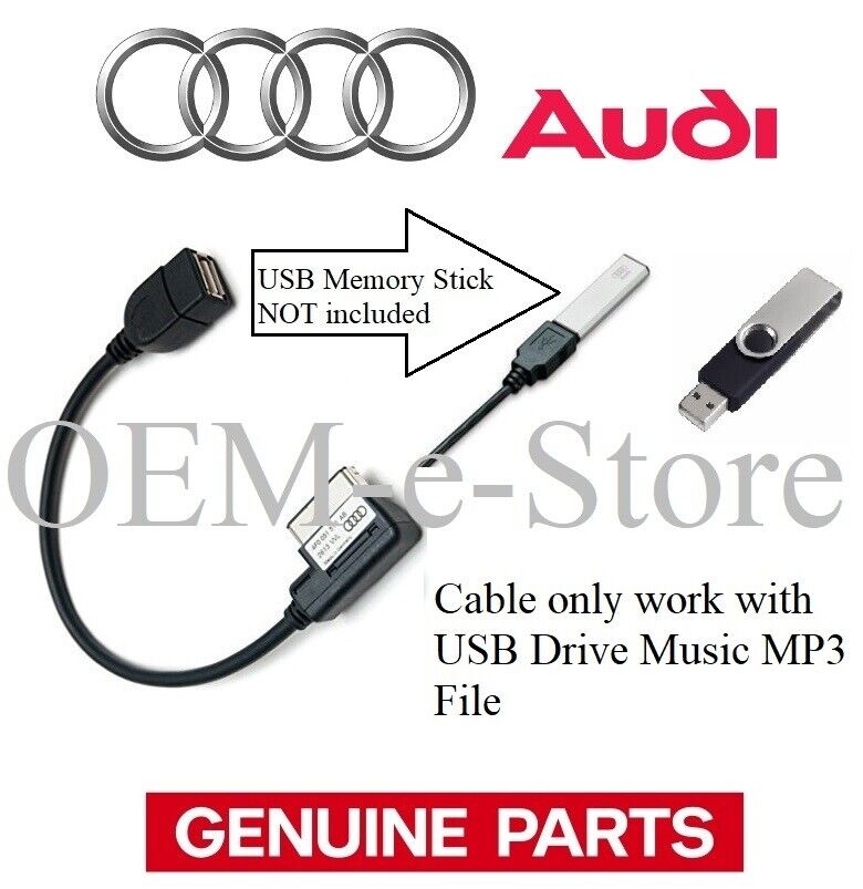 Genuine Audi AMI Music Interface USB Cable *See Chart for Compatible vehicles ✔