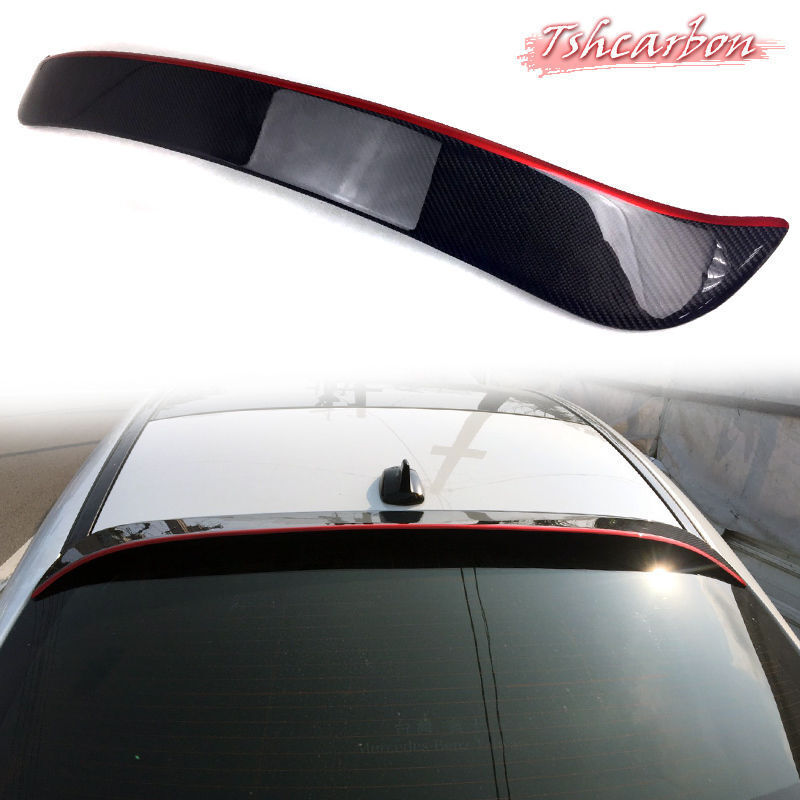 CARBON+RED LINE FOR MERCEDES BENZ W117 CLA250 SEDAN REAR ROOF SPOILER