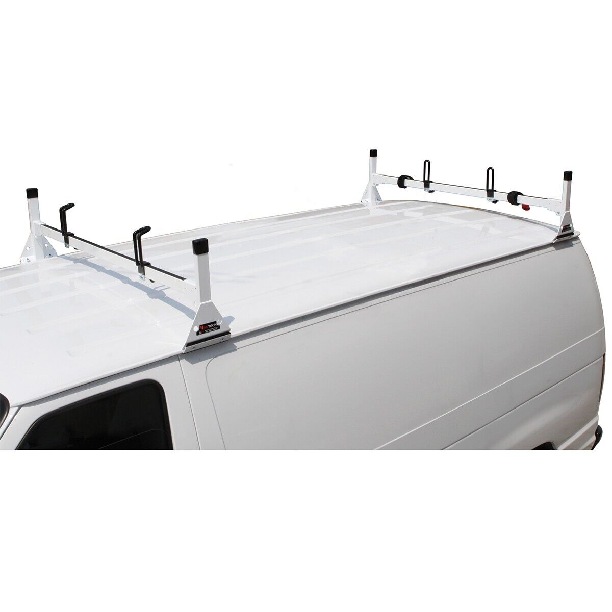 2 Bar SILVER Aluminum Lightweight Roof Rack System Ford Econoline 1992-2013