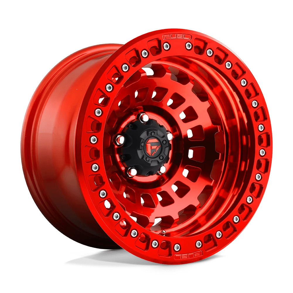 Fuel Off-Road D100 Zephyr Beadlock 17X9 -15 Candy Red Wheel 5X127 5X5 (QTY 4)