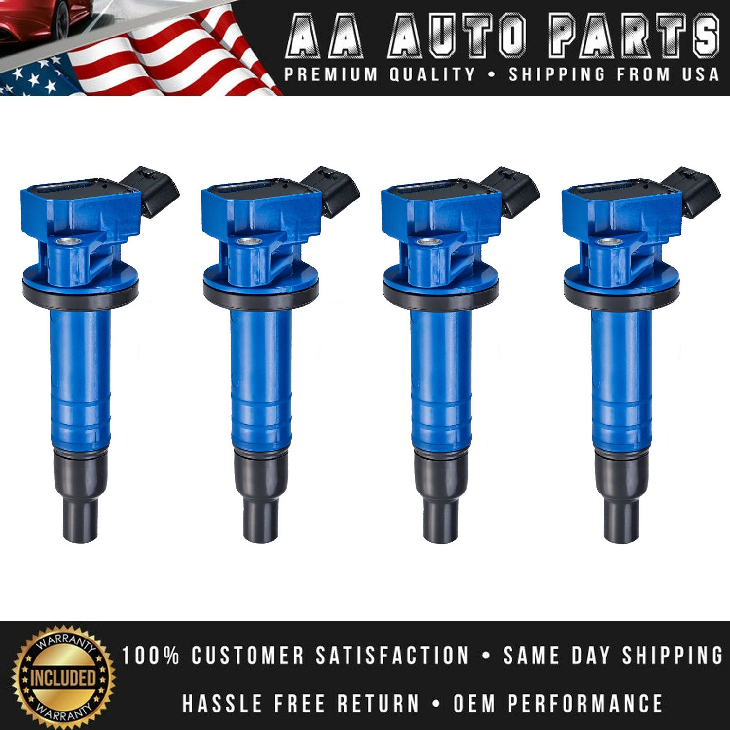 Set of 4 High Performance Ignition Coil For Toyota Corolla Matrix Celica UF247