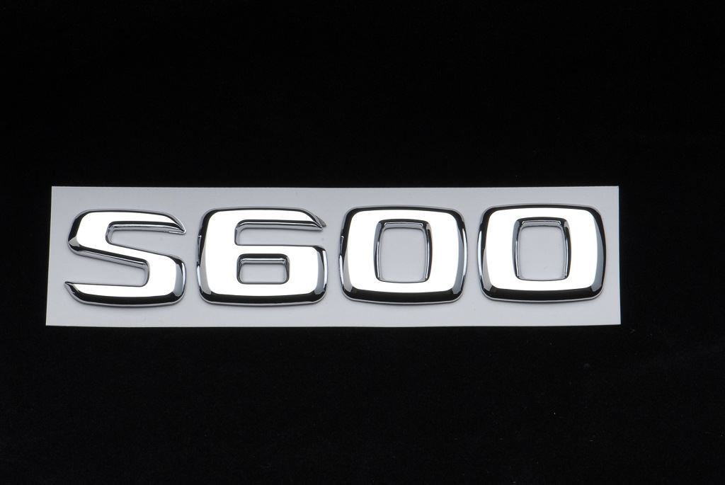 Trunk Rear Emblem Badge Chrome Letter S 600 fits Mercedes W220 W221 S-CLASS S600