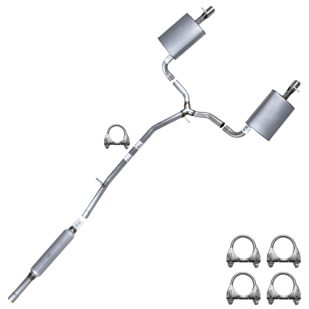 Stainless Steel Resonator Exhaust System Kit fits: 2011-2015 Ford Explorer 3.5L