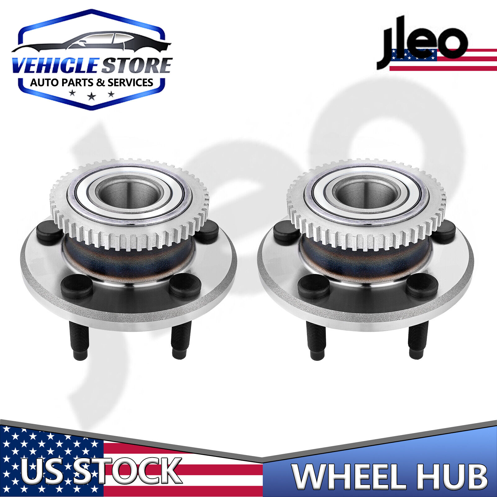 Pair Front Wheel Bearing and Hub Assembly for 2005 2006-2014 Ford Mustang Avanti