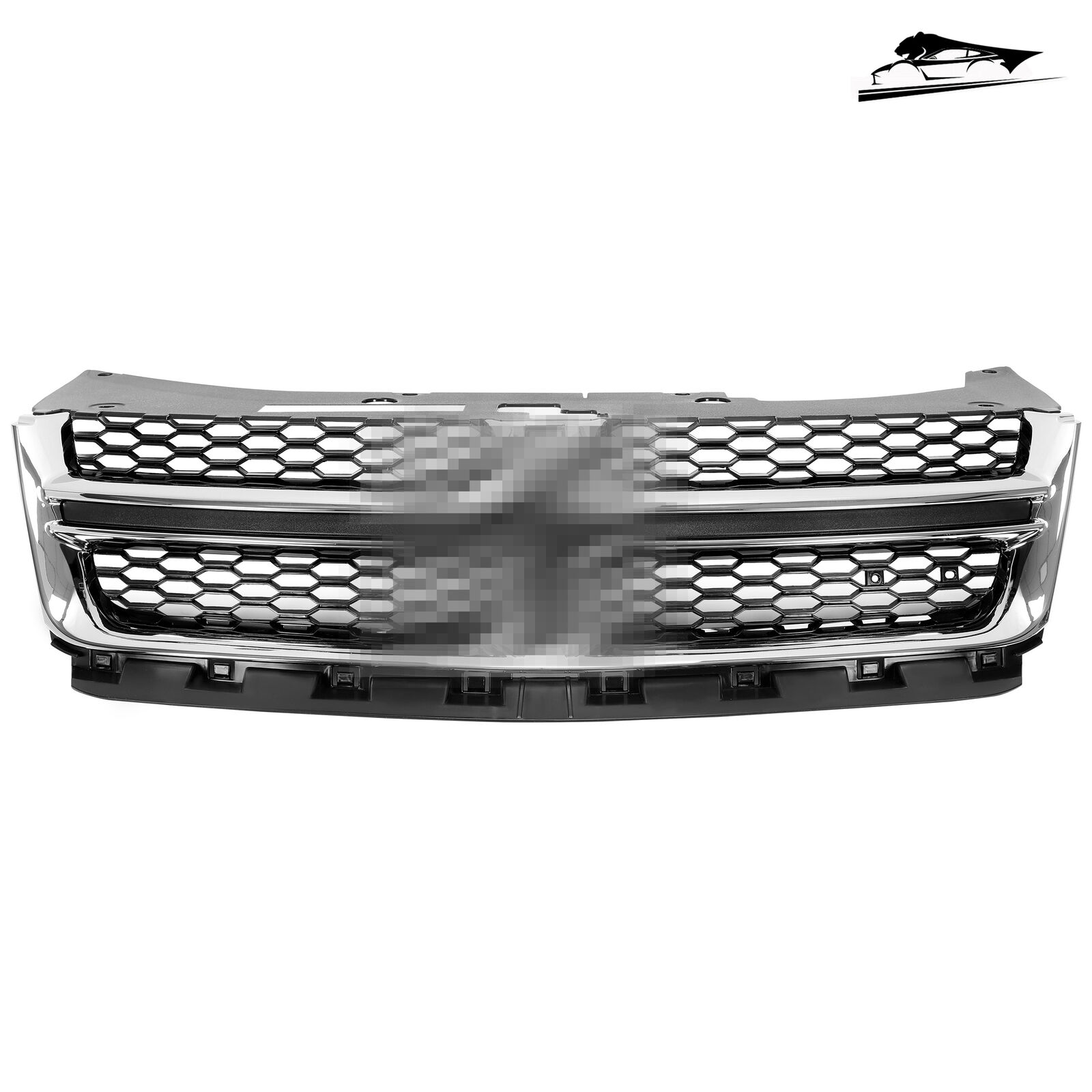 For Dodge Avenger 2011-2014 Front Bumper Upper Black w/Chrome Grille Grill