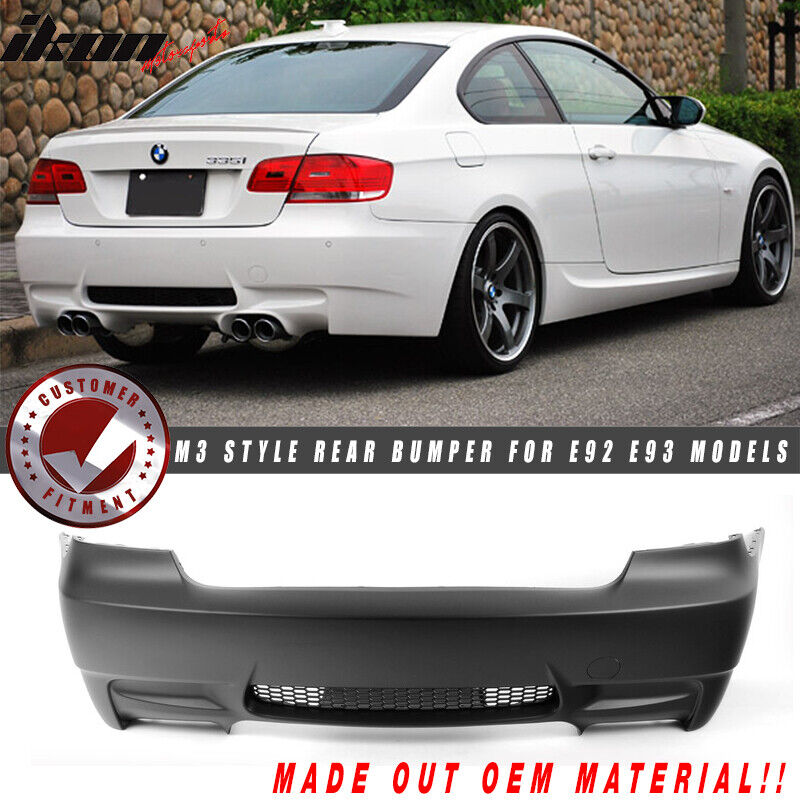 Fits 07-13 BMW 3 Series E92 Coupe M3 Style Rear Bumper Covere Conversion PP