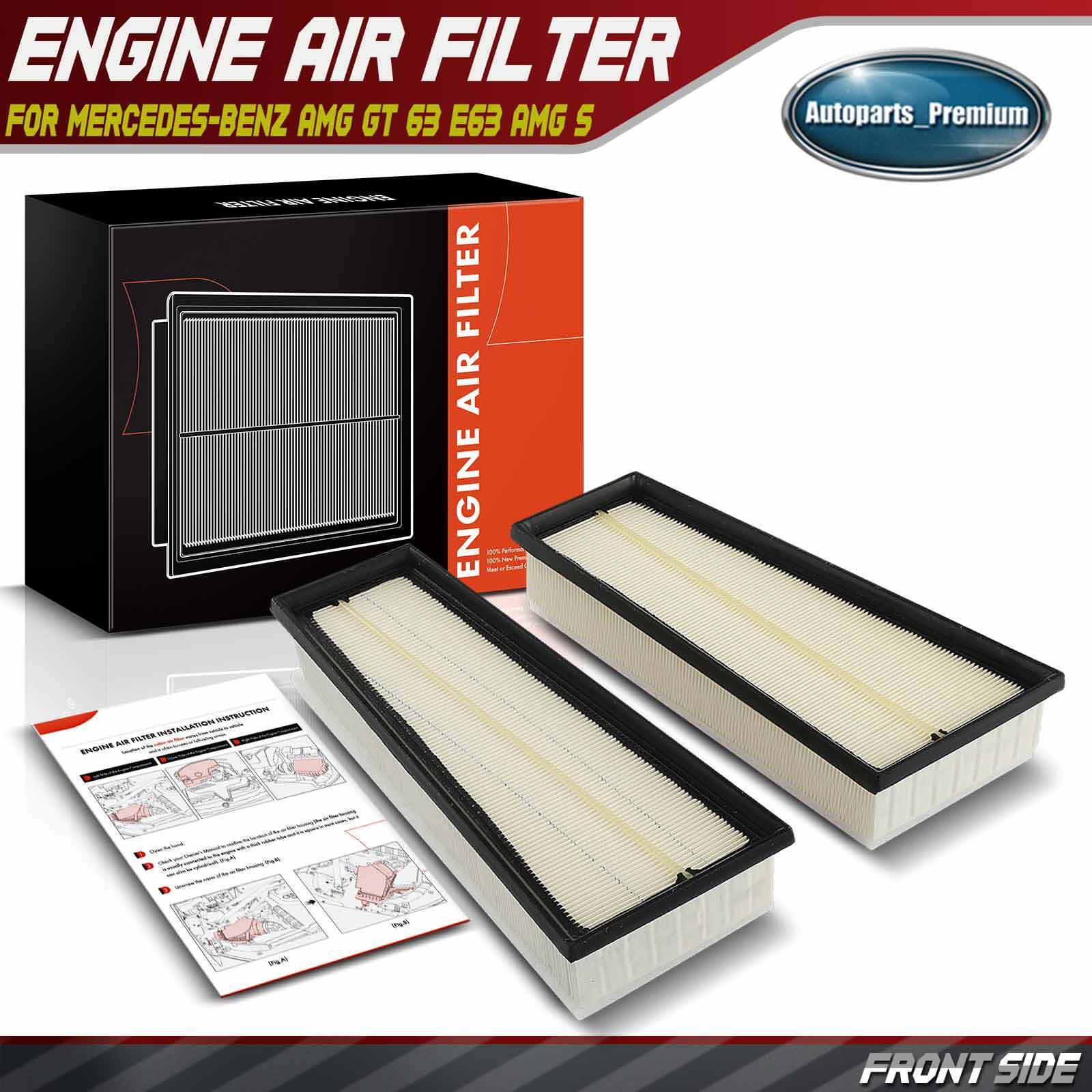 2x New Engine Air Filter for Mercedes-Benz AMG GT 63 E63 AMG S Maybach GLS600