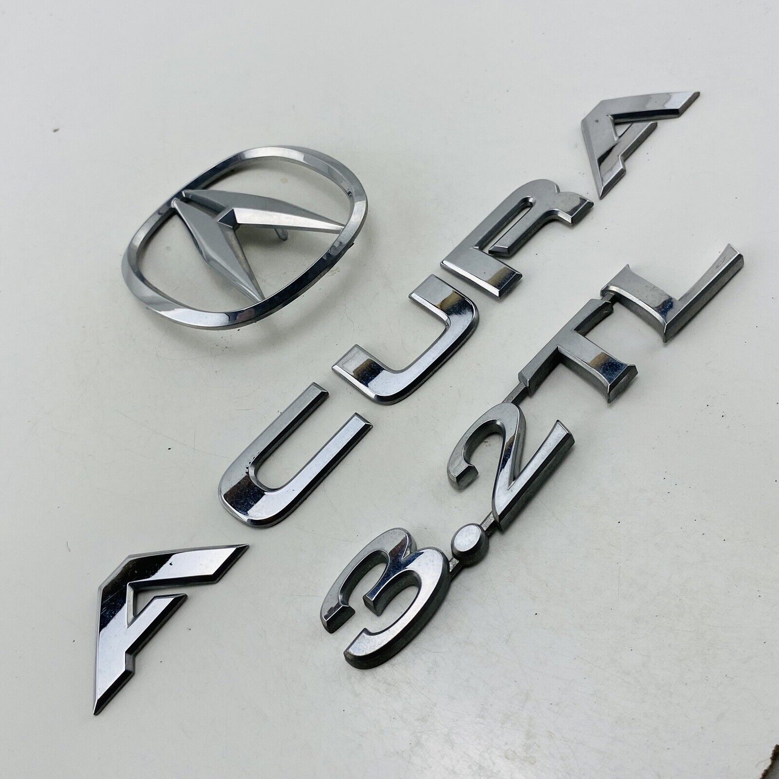 1999-2003 Acura 3.2TL Emblem Logo Letters Symbol Badge Rear Chrome Set OEM F59