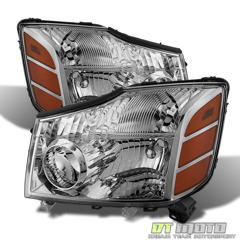 Fits 2004-2015 Nissan Titan 04-07 Armada Headlights Replacement Left+Right 04-15