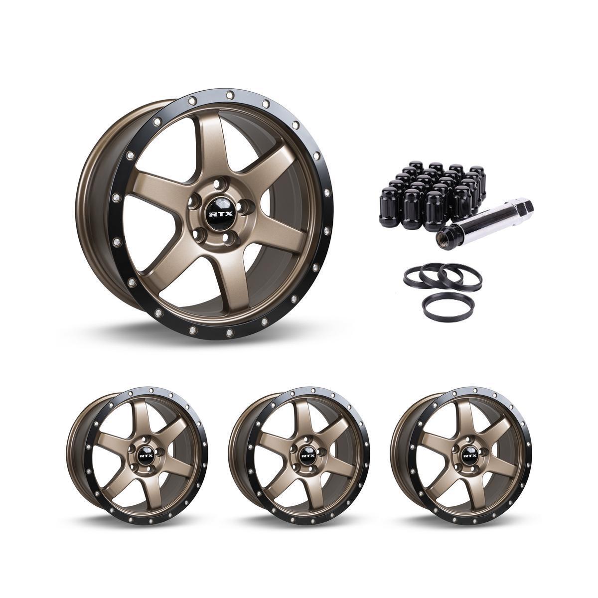 Wheel Rims Set with Black Lug Nuts Kit for 90-01 Chevrolet Lumina P910167 17 inc
